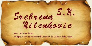 Srebrena Milenković vizit kartica